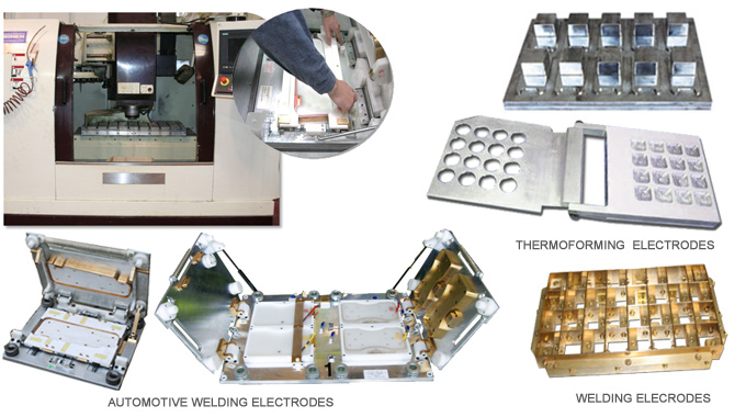 various molds and electrodes